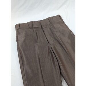 Vintage Circle S Pants 36x34 Dazzle Brown Shine Ranch Western Grandpa Polyester